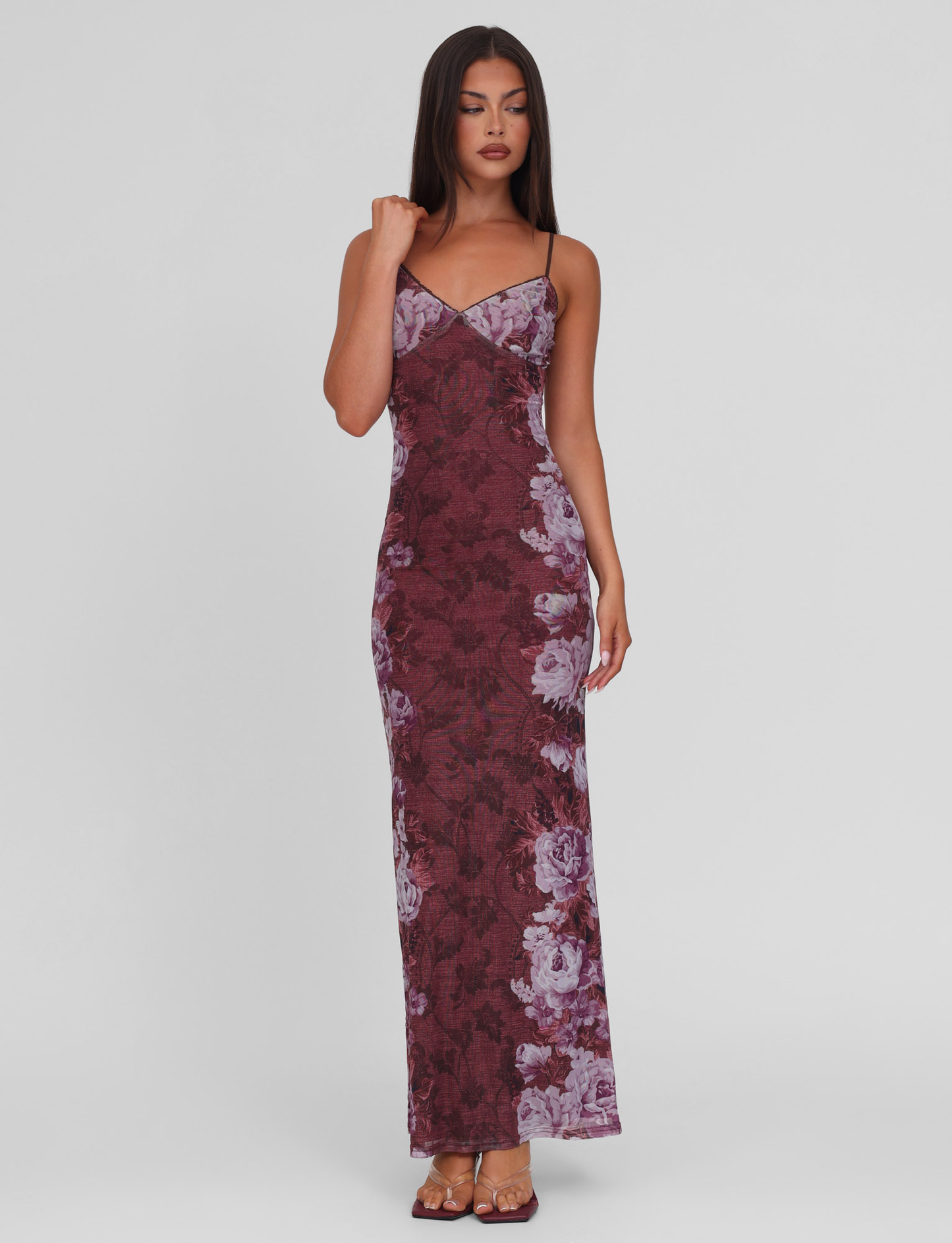 JULIANNA DRESS - MULTI : FLORAL : ROSE STRIPE