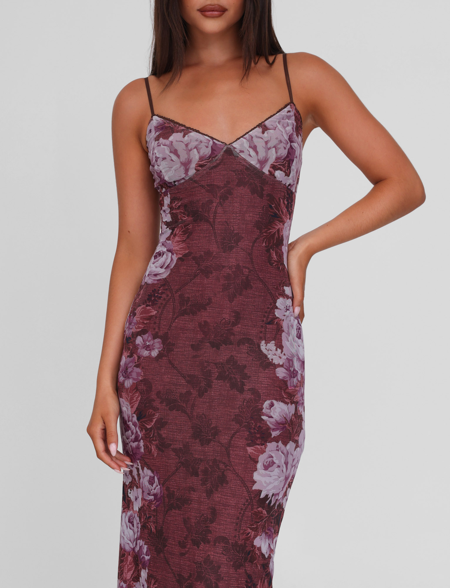 JULIANNA DRESS - MULTI : FLORAL : ROSE STRIPE