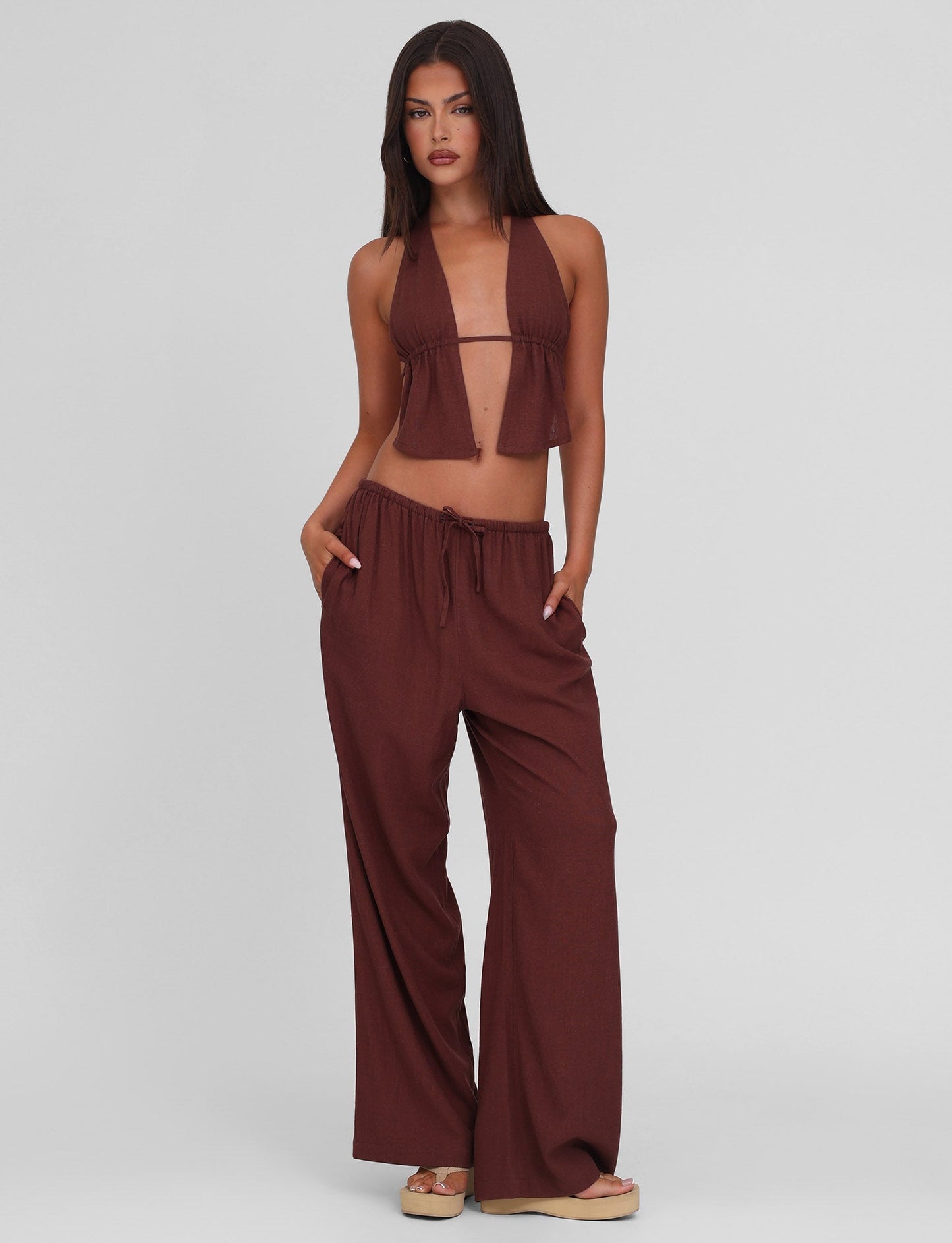 LAINEY PANT - CHOCOLATE