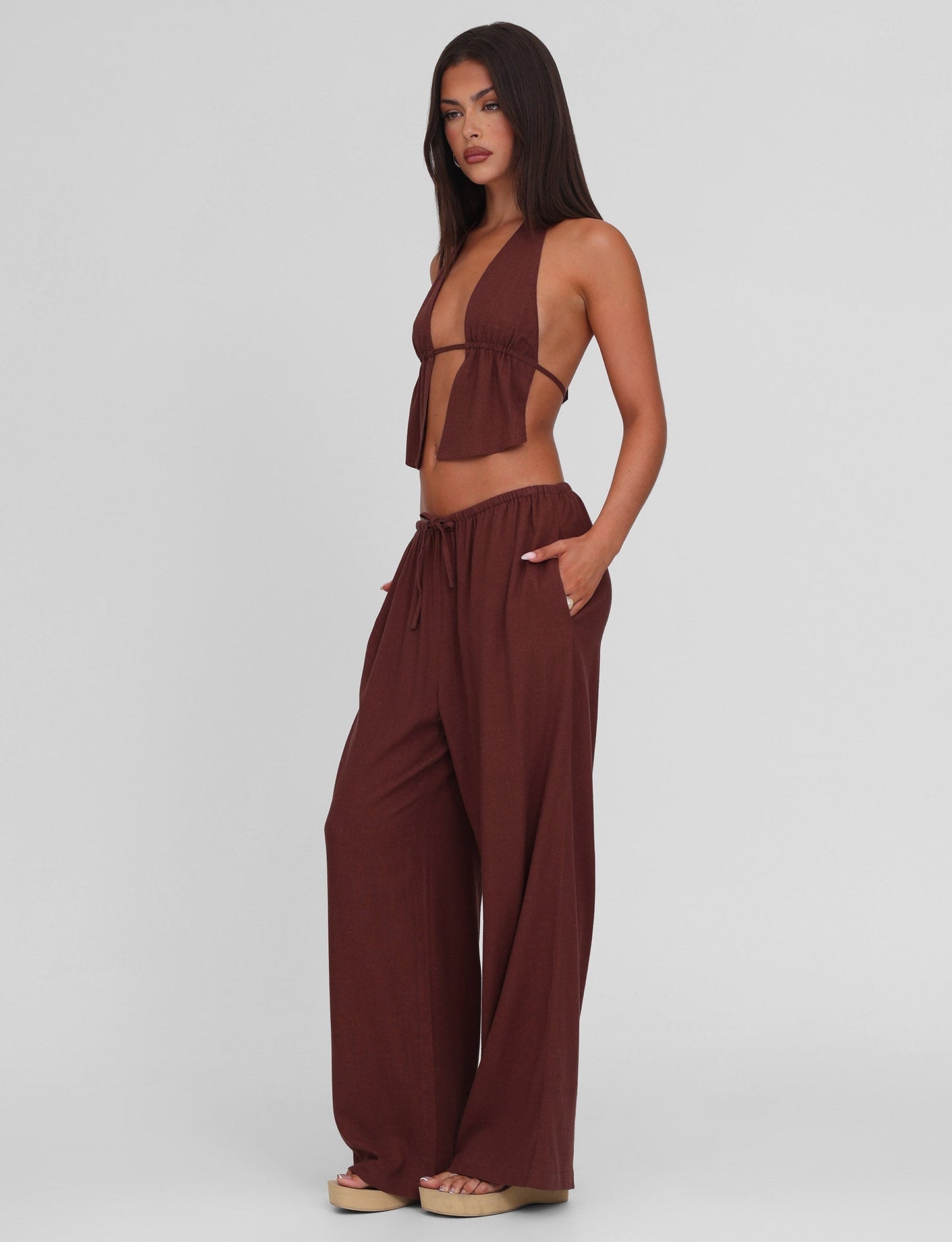 LAINEY PANT - CHOCOLATE