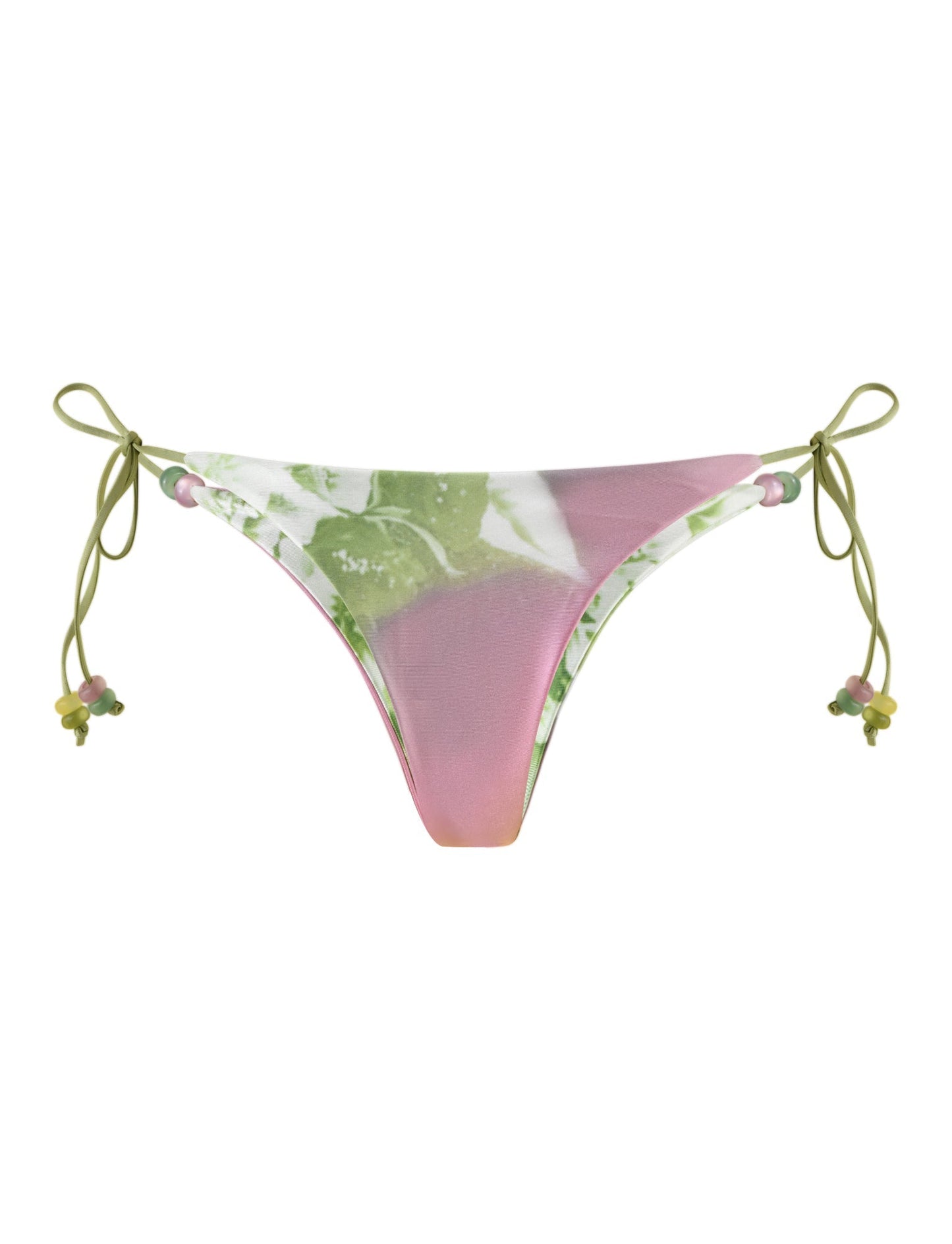 FINLEA BIKINI BOTTOM - GREEN : FLORAL : STRIPE