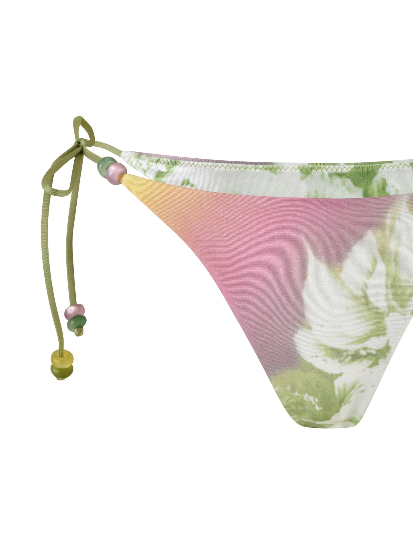 FINLEA BIKINI BOTTOM - GREEN : FLORAL : STRIPE