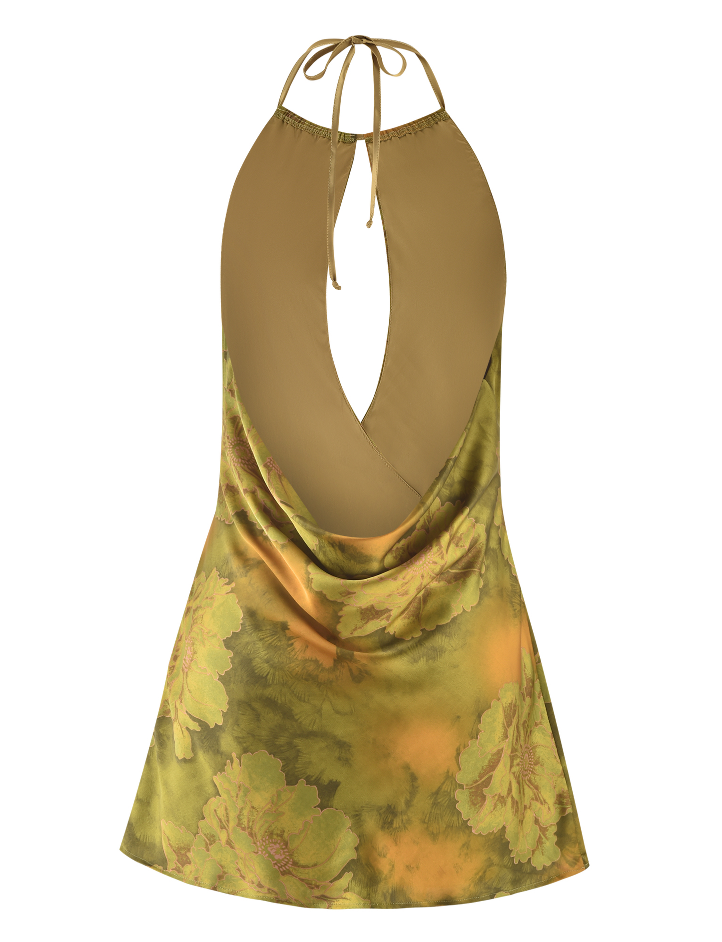 MONROE DRESS - GREEN : WATER COLOUR FLORAL