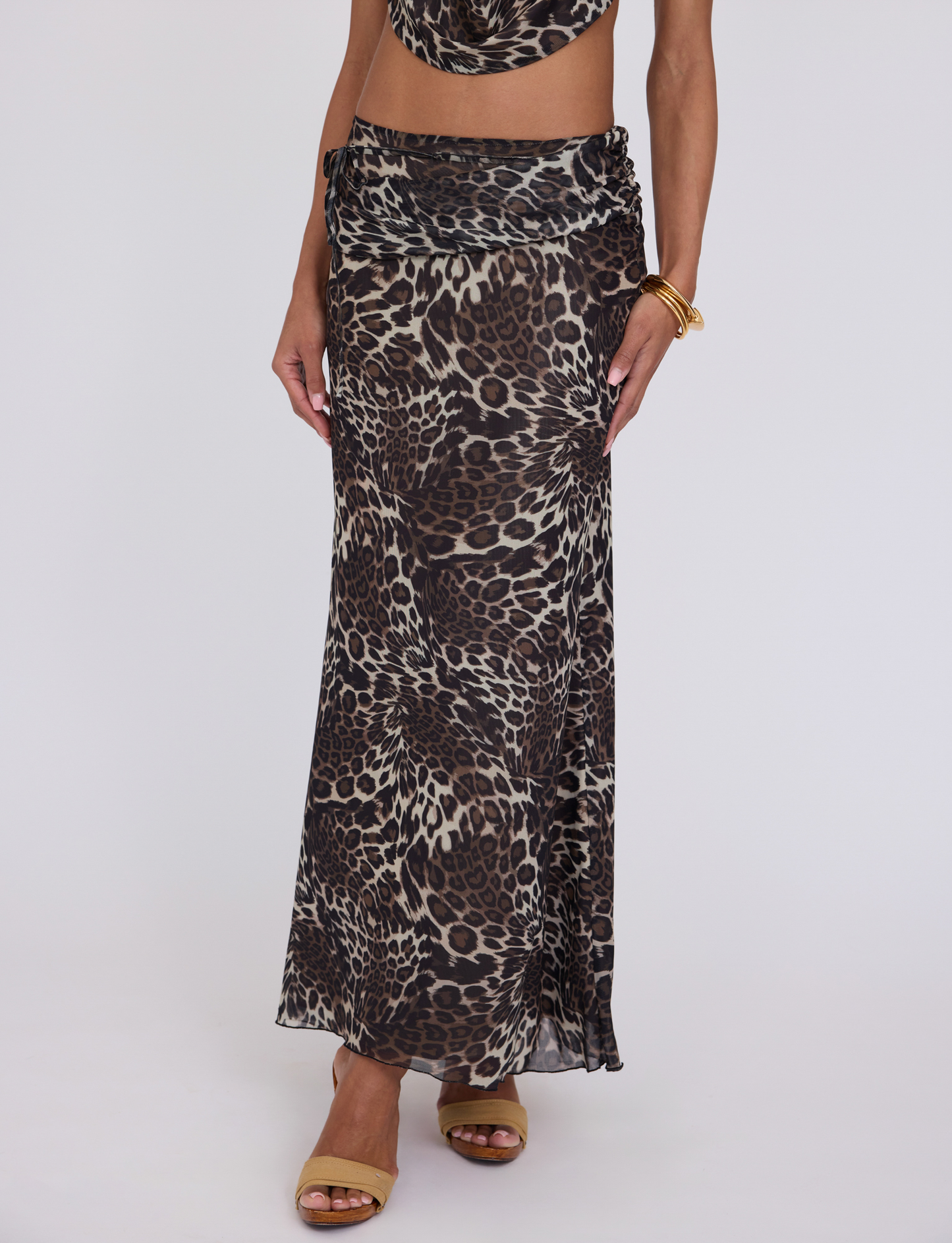 PEARL MAXI SKIRT - MULTI : LEOPARD