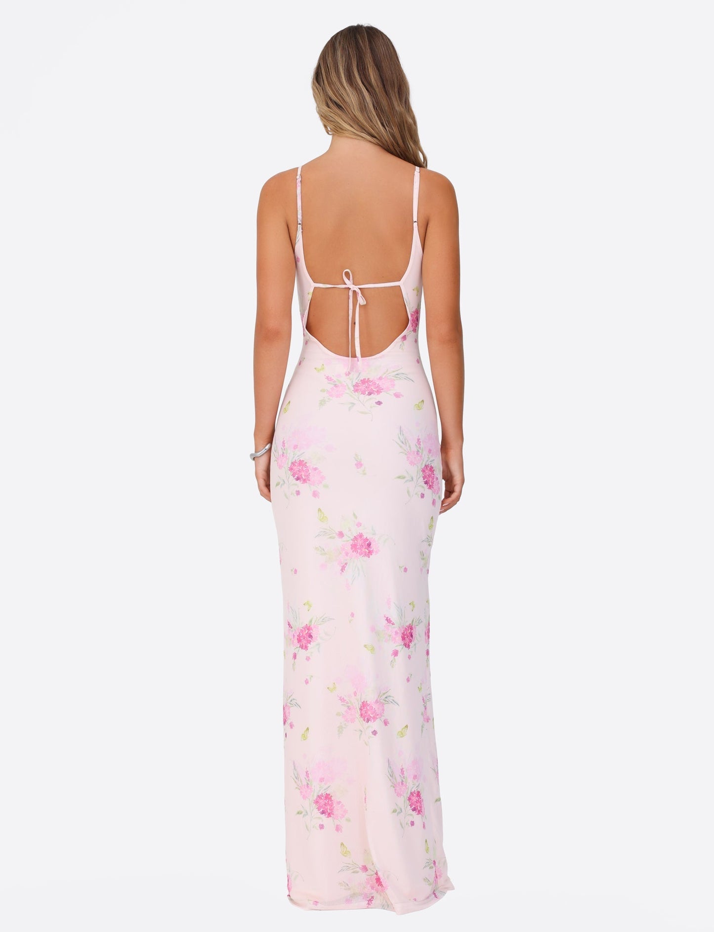 OSIRIS DRESS - PINK : FLORAL : WATER COLOUR FLORAL