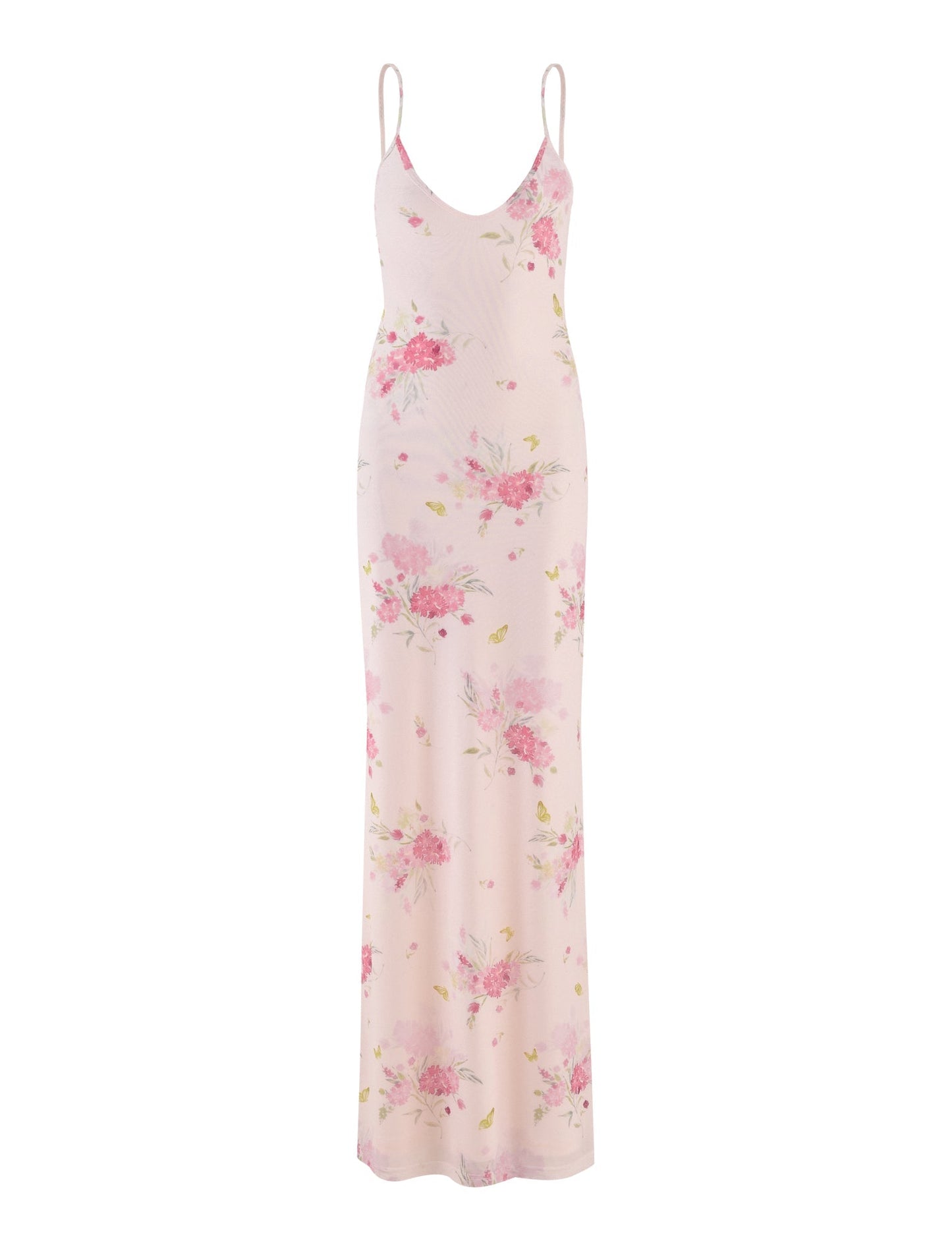 OSIRIS DRESS - PINK : FLORAL : WATER COLOUR FLORAL