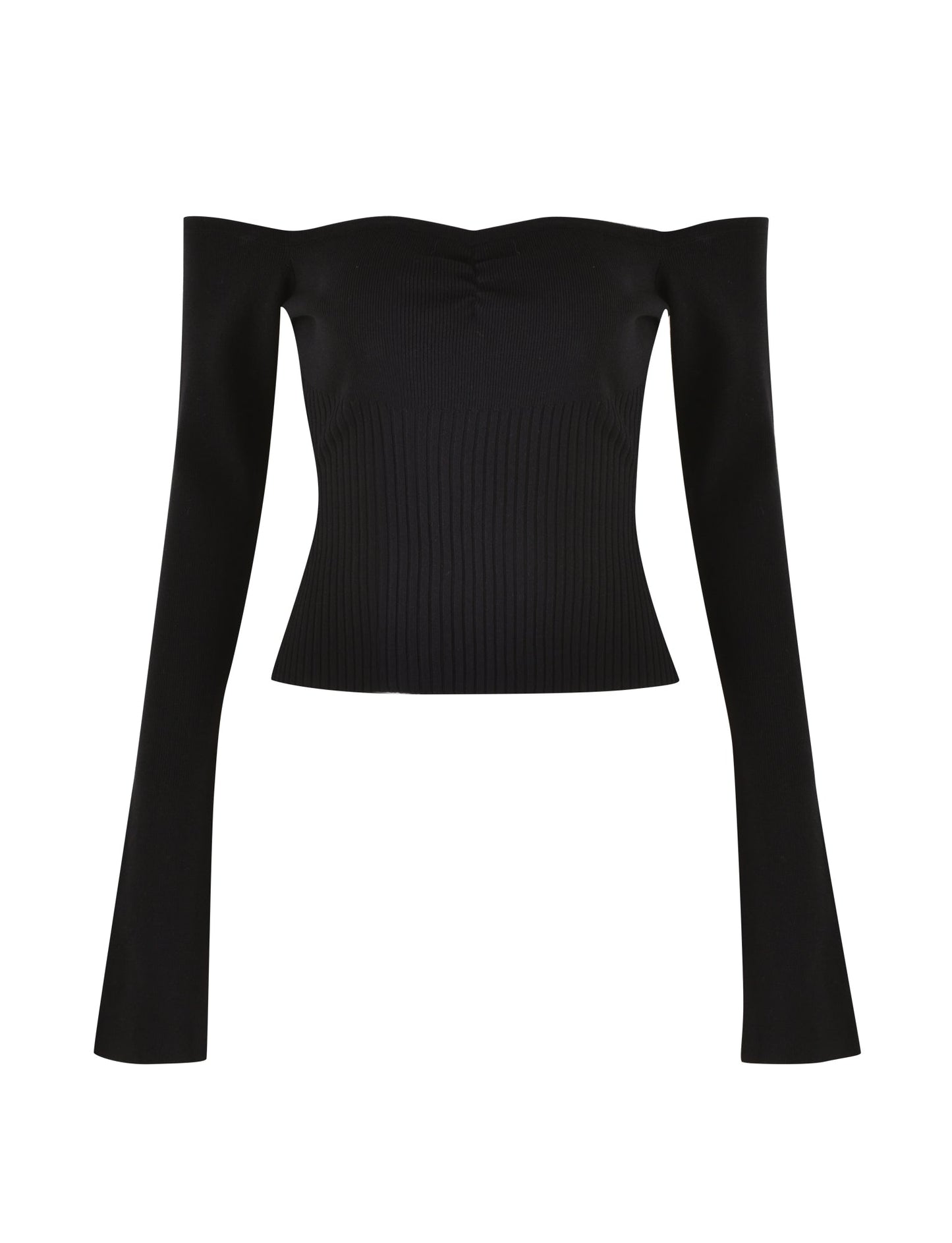 LILYANNA LONG SLEEVE TOP - BLACK