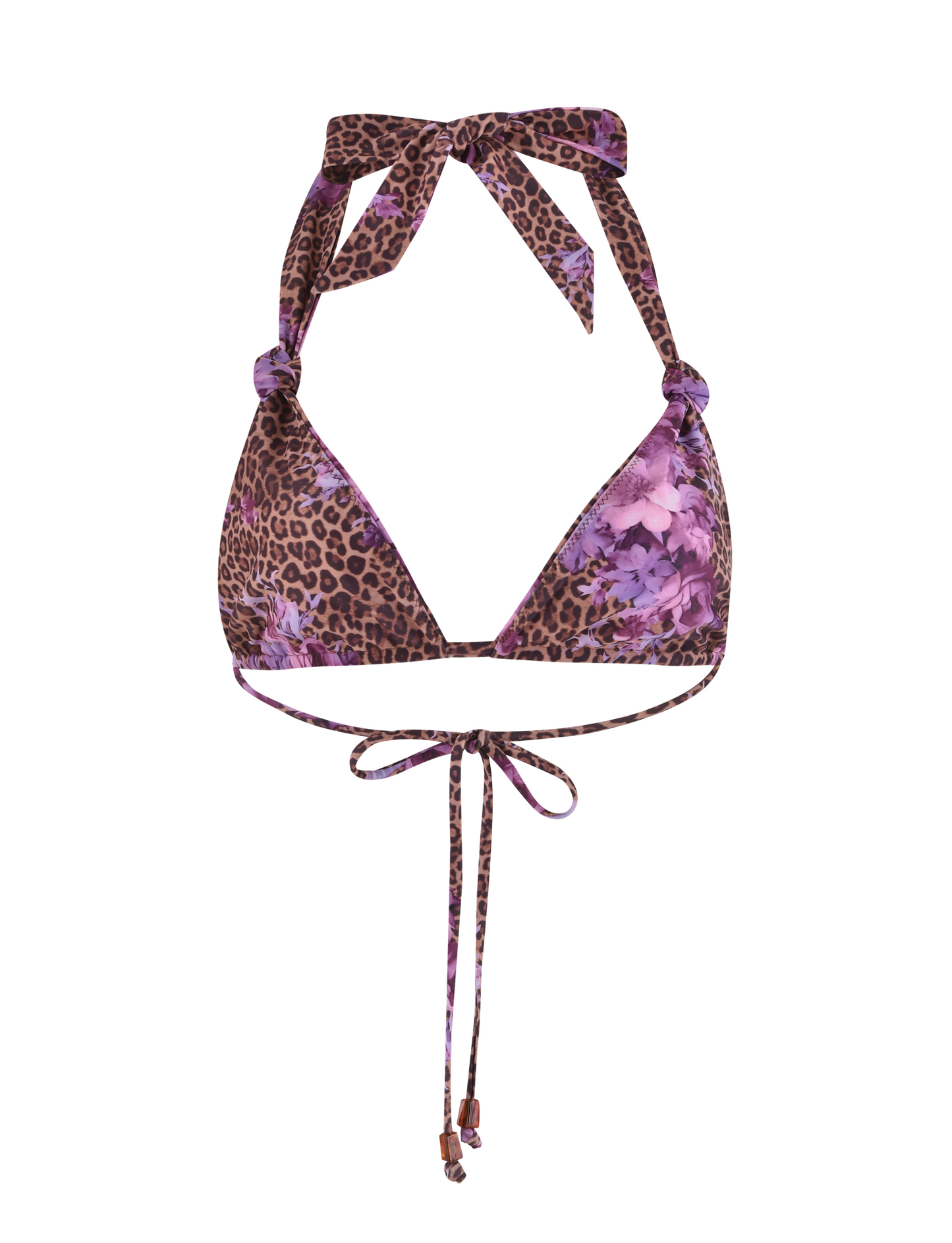 DESIRAE BIKINI TOP - PURPLE : FLORAL : FLORAL LEOPARD