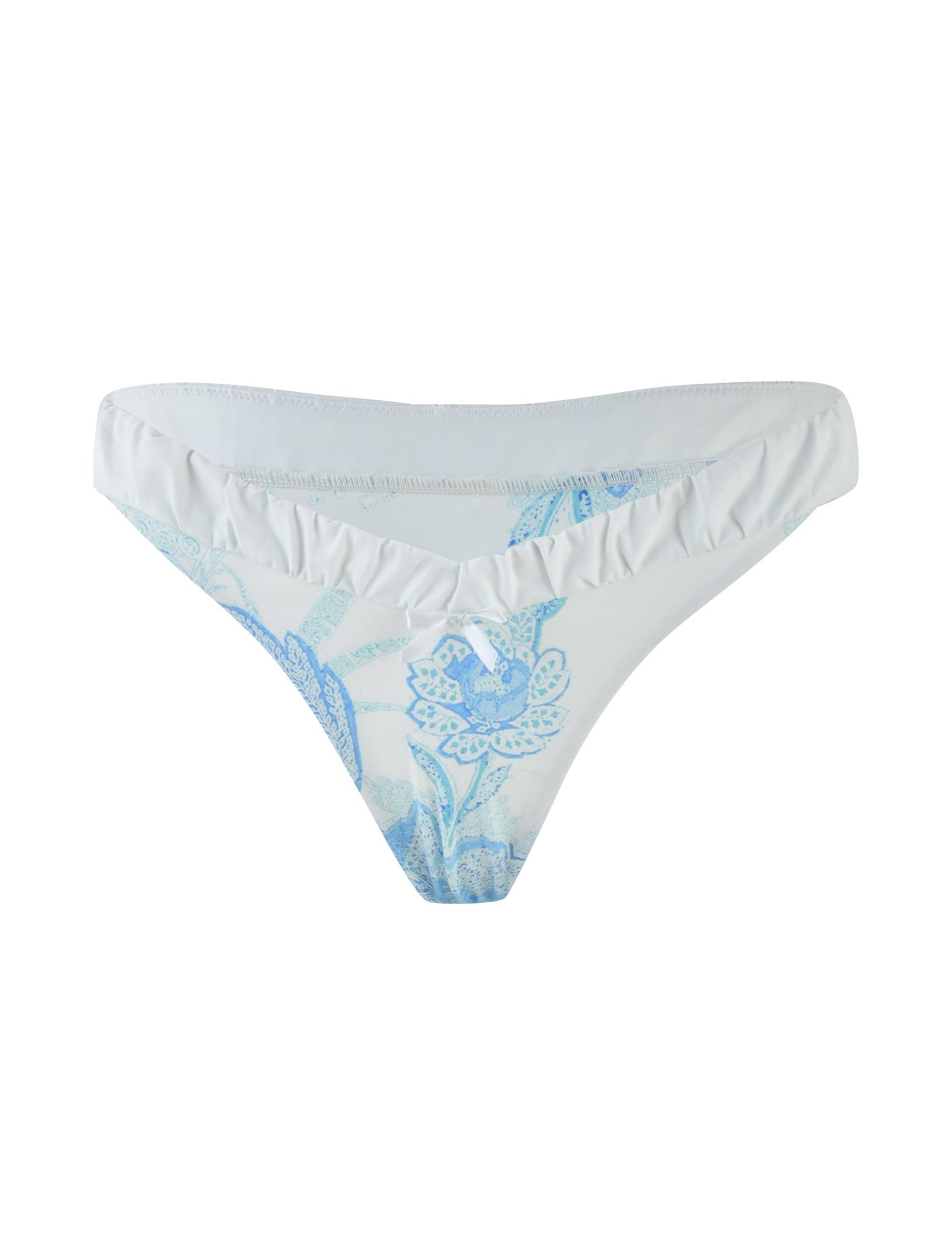 AMARAN BIKINI BOTTOM - BLUE : FLORAL TAPESTRY