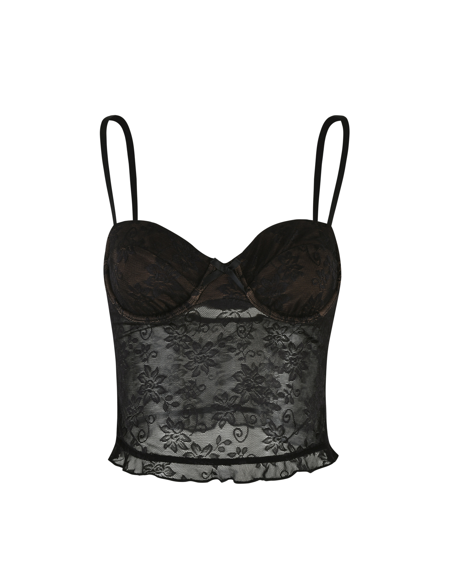 CHARLEIGH TOP - BLACK : LACE