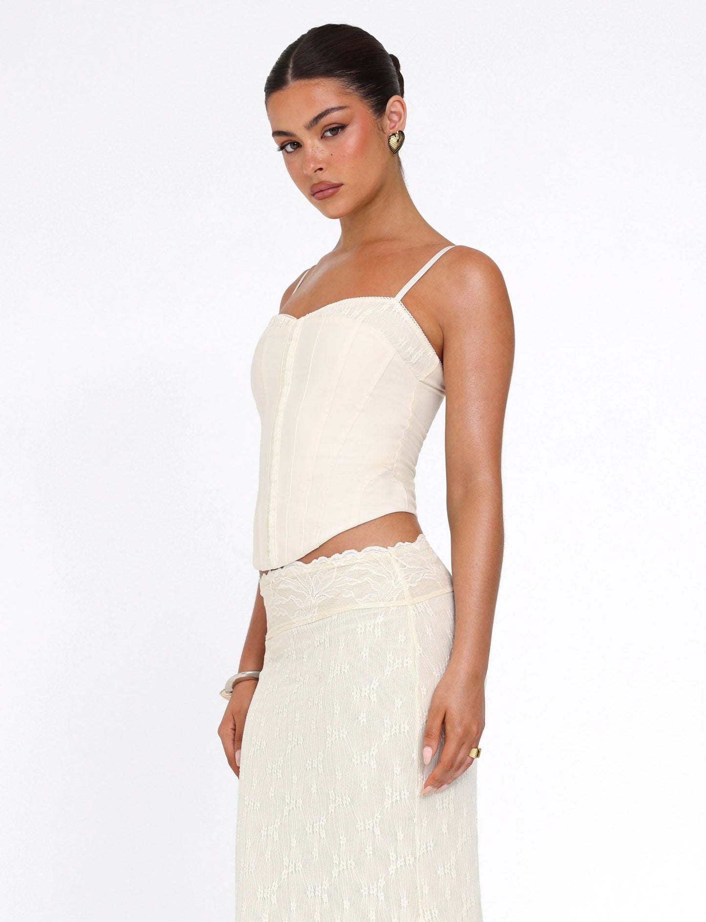 ANTONELLA TOP - WHITE : BONE : CREAM