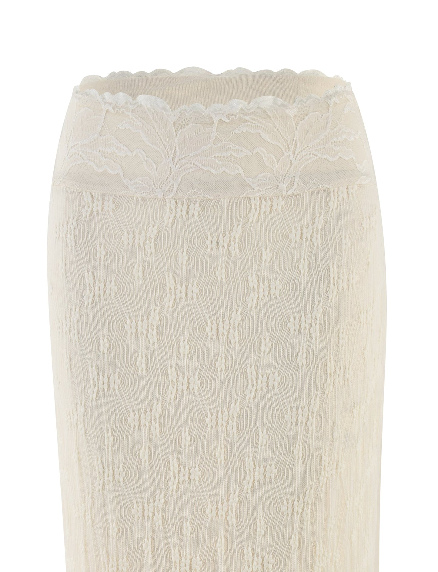 ANTONELLA MIDI SKIRT - WHITE : LACE : CREAM