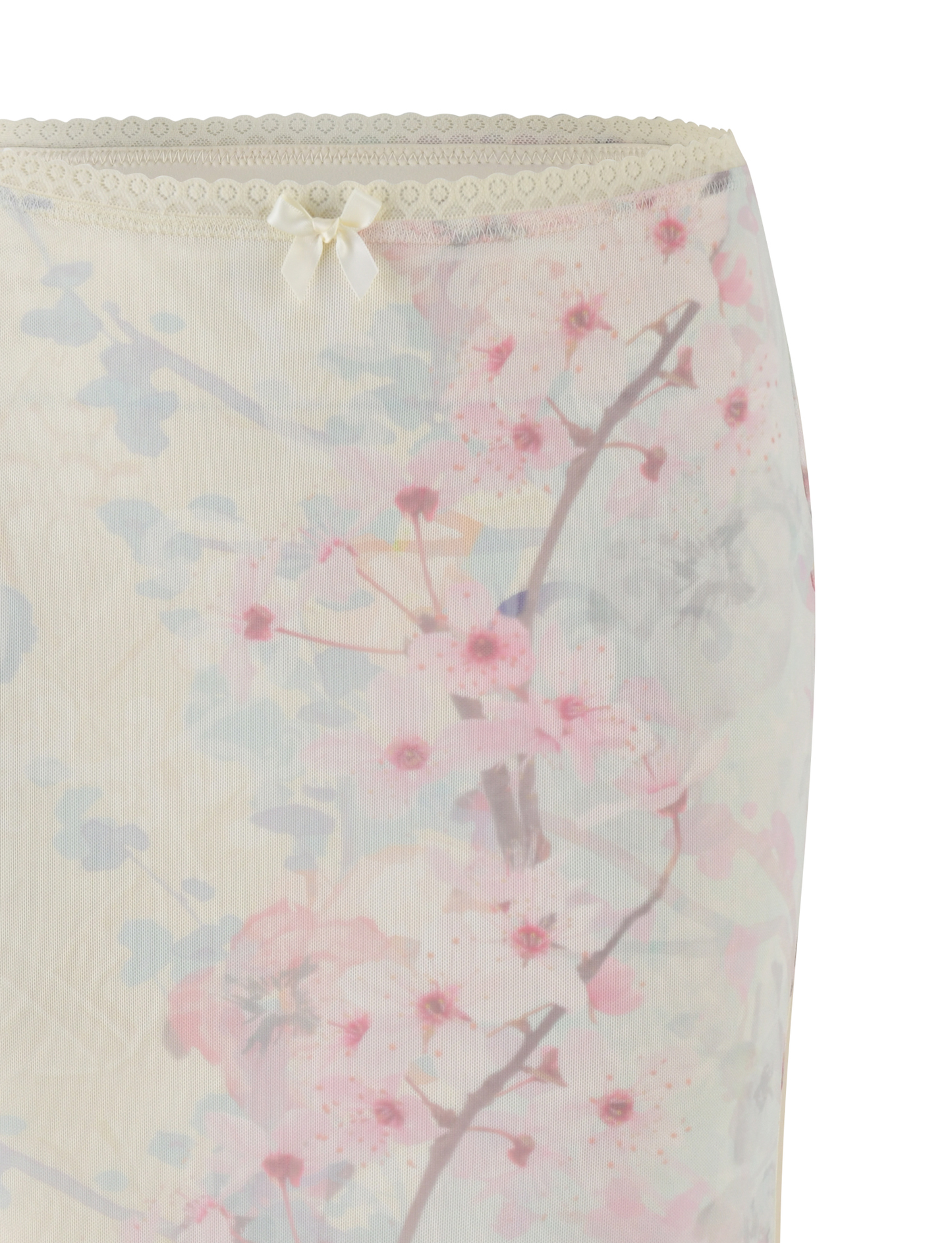 LONIE MIDI SKIRT - NEUTRAL : FLORAL : WASHED CHERRY BLOSSOM