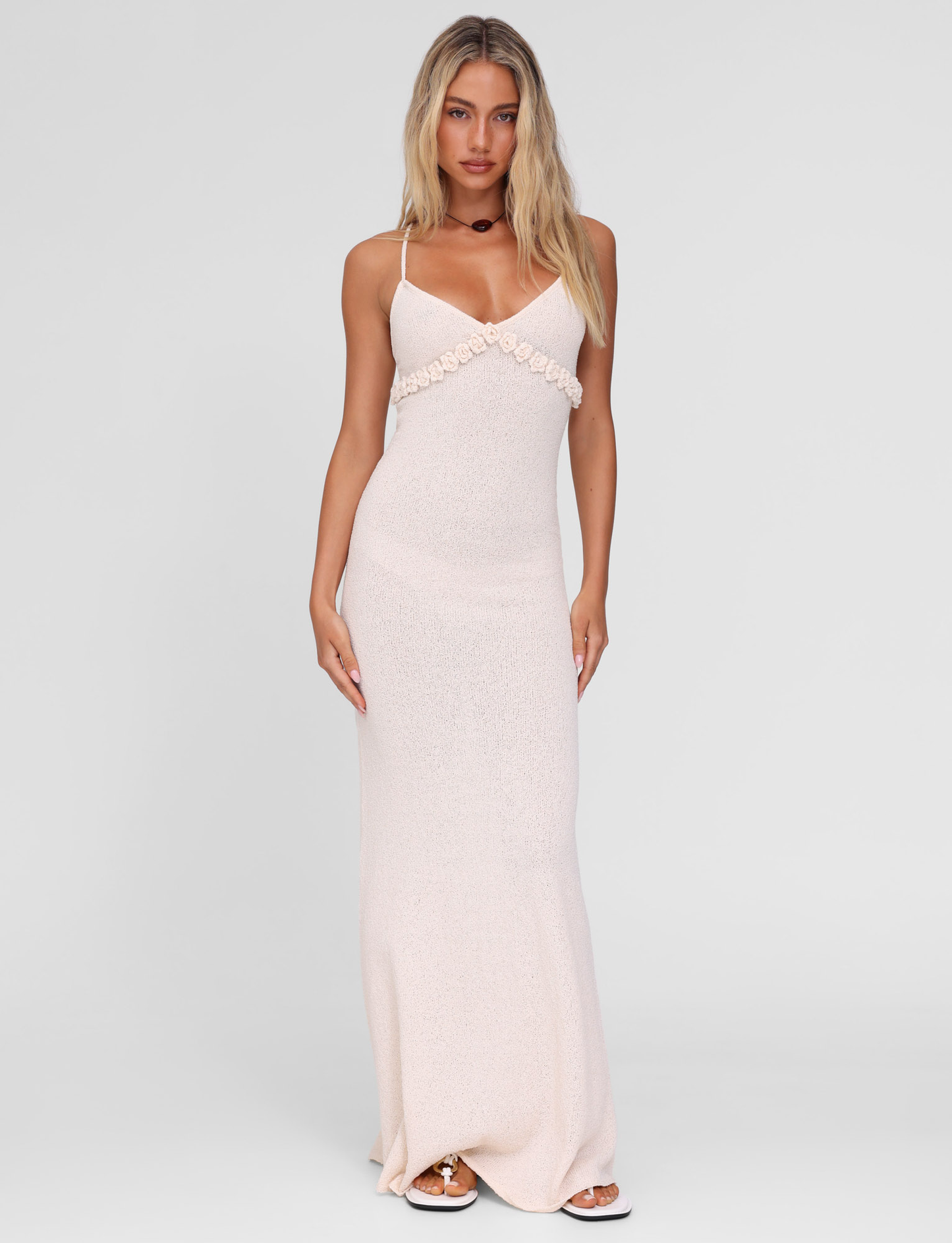LAVELLE MAXI DRESS - WHITE : CREAM : CREAM
