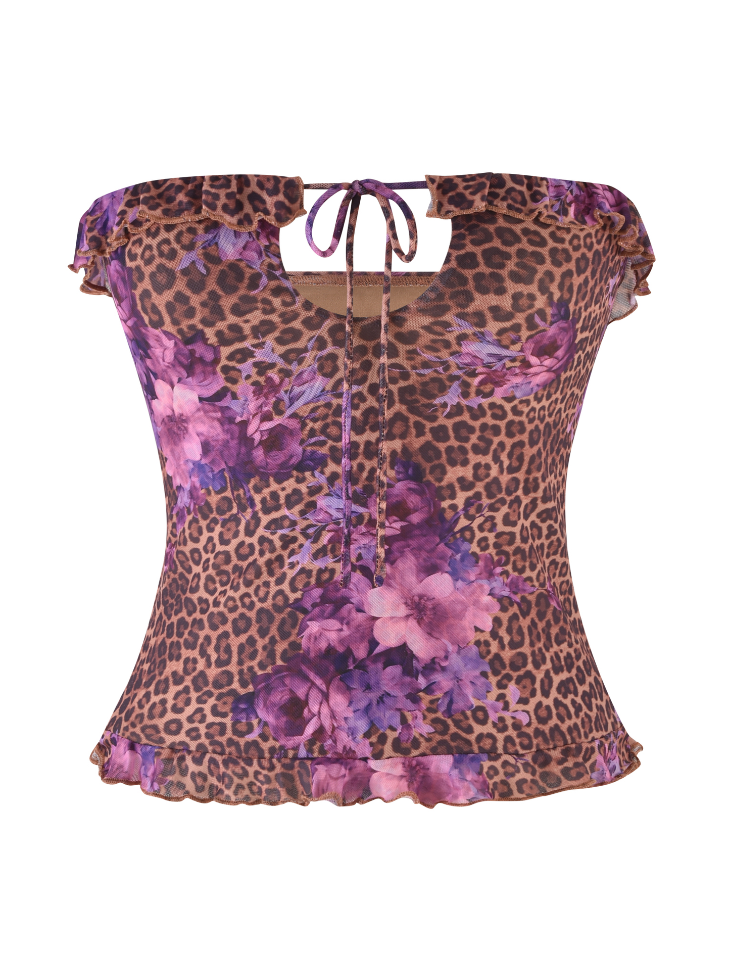 SIERA TOP - LEOPARD FLORAL