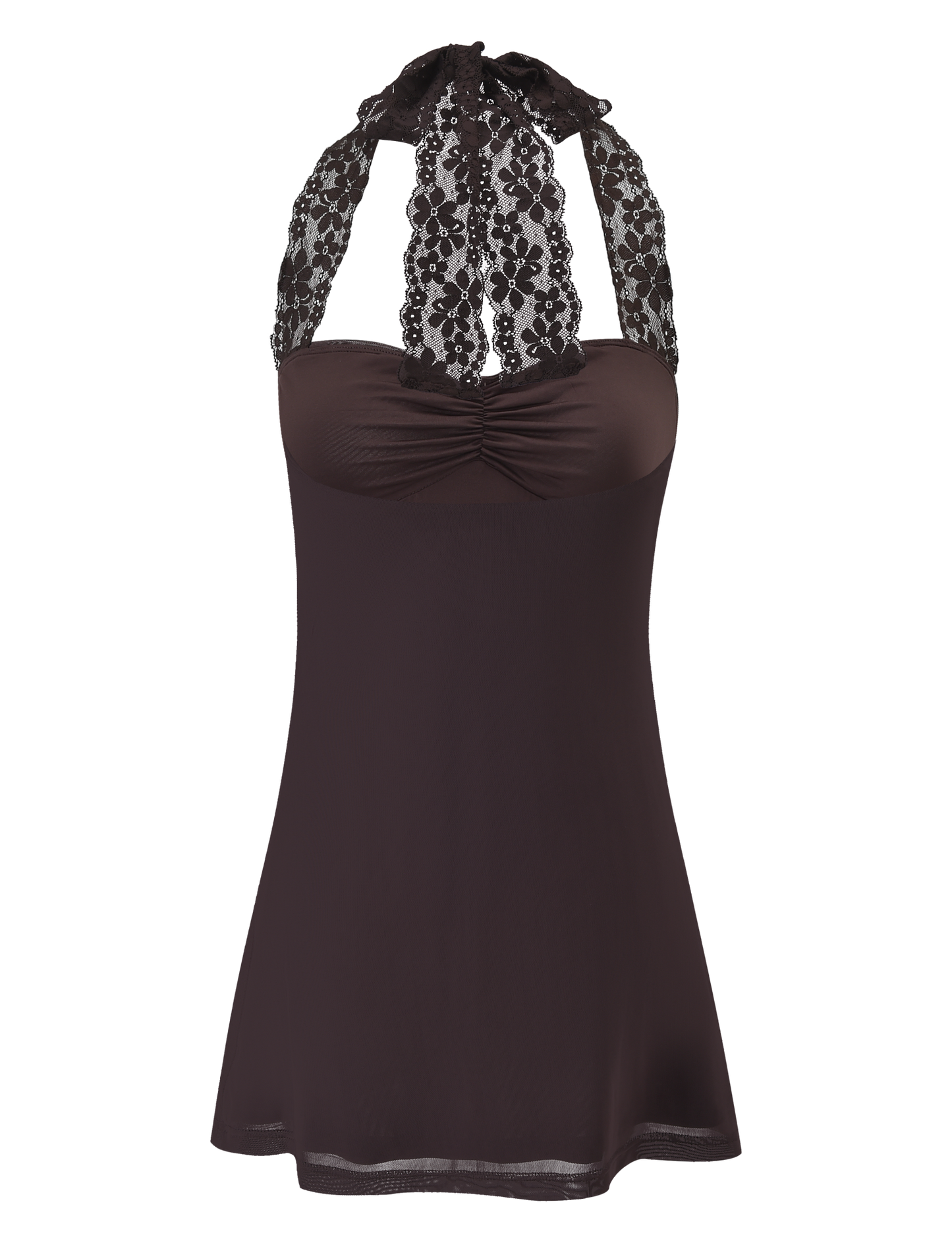 TAWNY MINI DRESS - CHOCOLATE