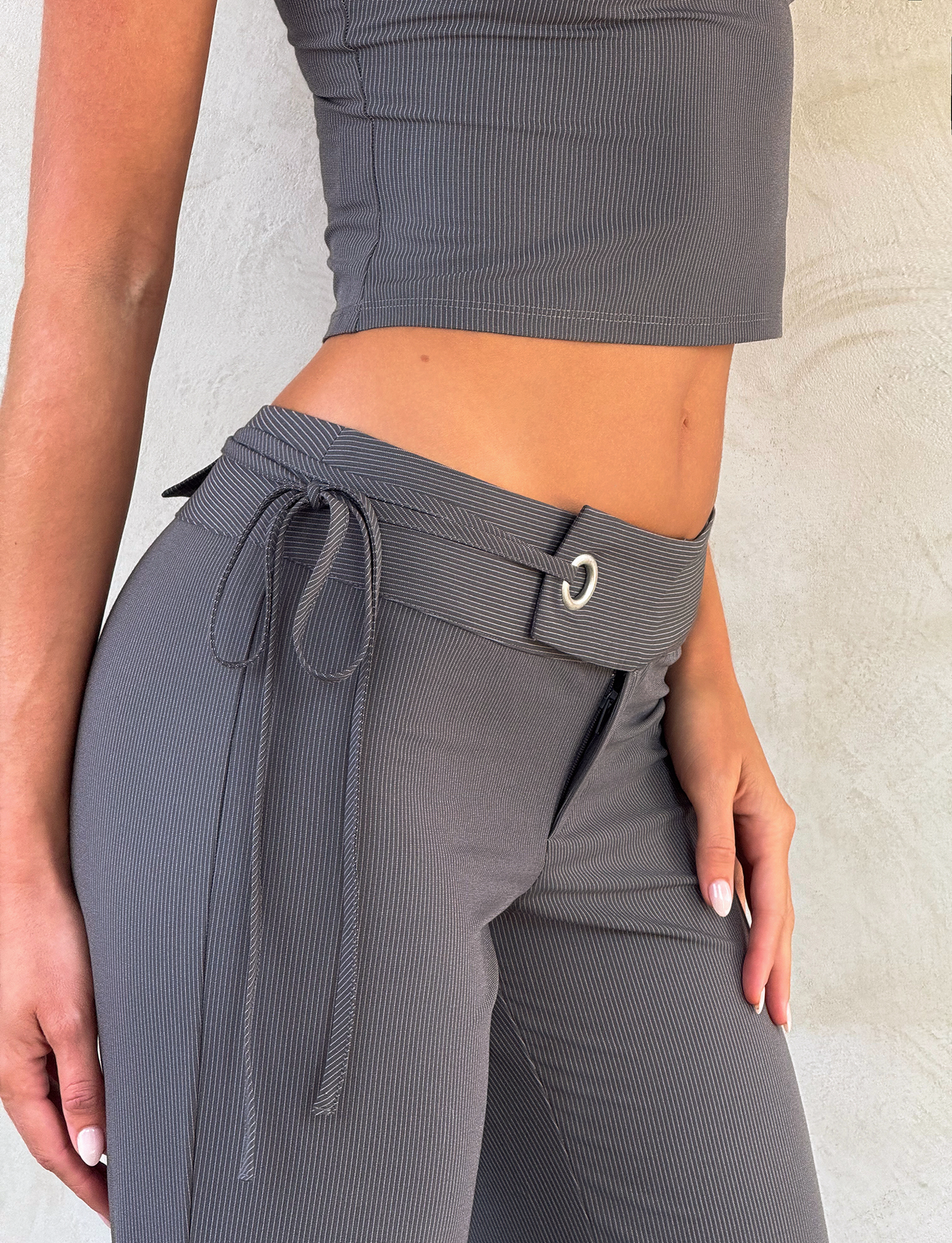 EMORY PANT - GREY PINSTRIPE