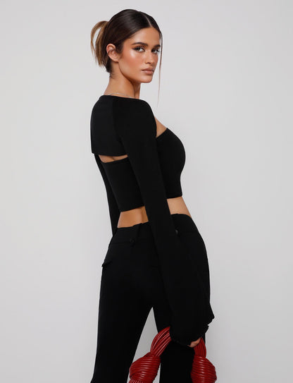 SOPH TWO PIECE TOP - BLACK