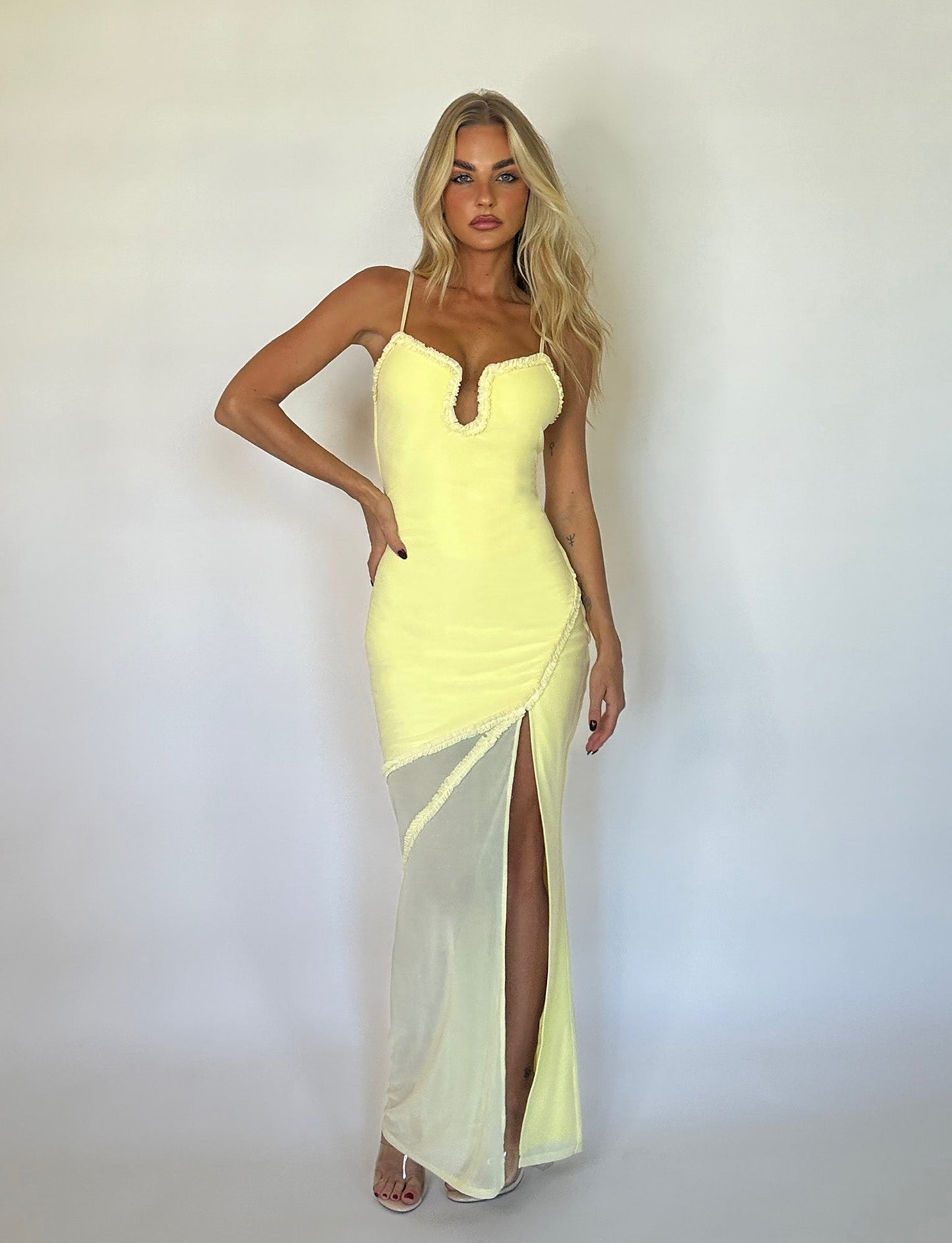 MIARA DRESS - YELLOW : PALE YELLOW : CITRUS