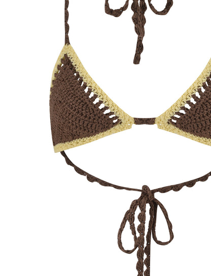 CORA BIKINI TOP - BROWN : EARTHY