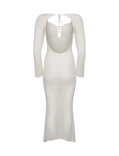 MACAULEY DRESS - WHITE : CREAM