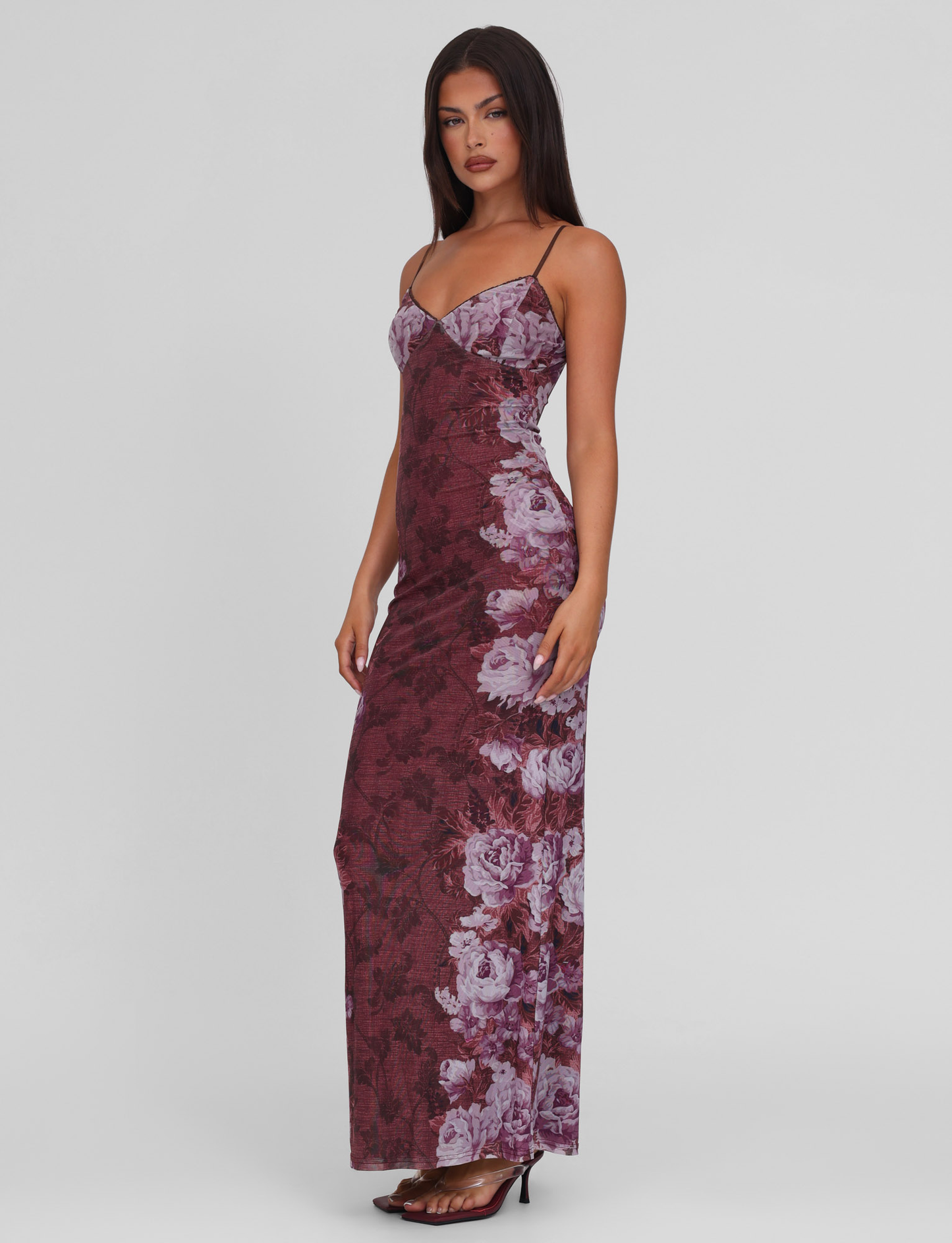 JULIANNA DRESS - MULTI : FLORAL : ROSE STRIPE