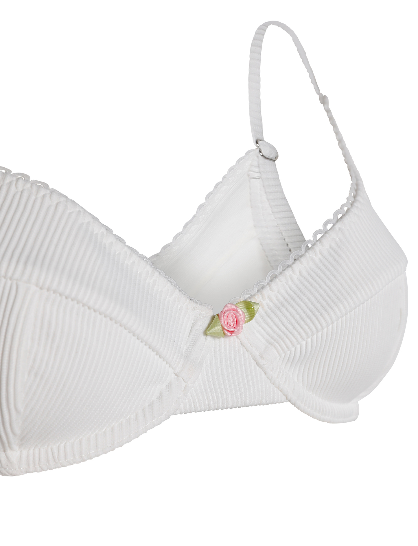 MILANA BIKINI TOP - WHITE