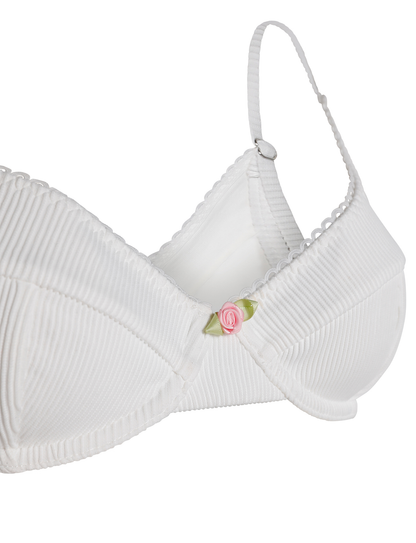 MILANA BIKINI TOP - WHITE