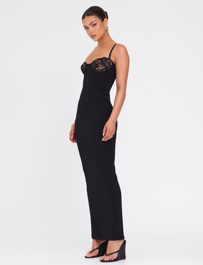 ALLURA MAXI DRESS - BLACK