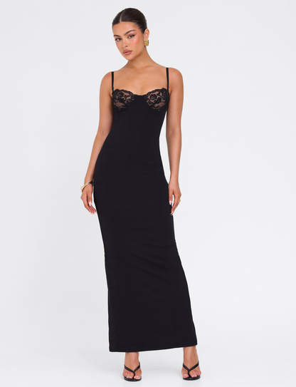 ALLURA MAXI DRESS - BLACK