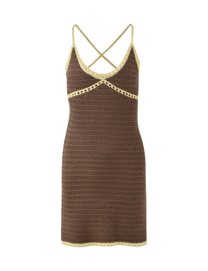 DAWN MINI DRESS - BROWN : COCOA