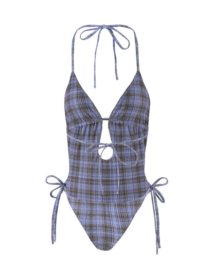 PALOMA ONE PIECE - BLUE: MICRO CHECK