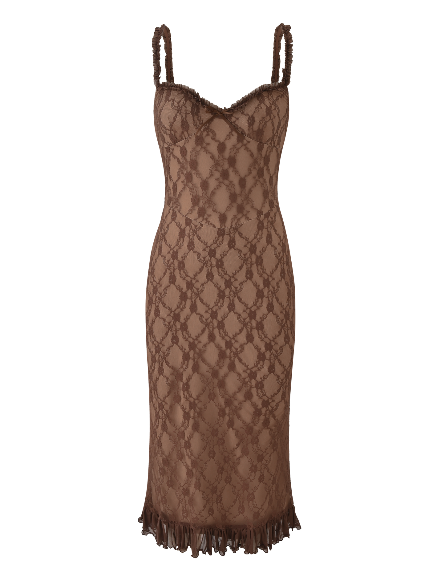 DEJA DRESS - BROWN LACE