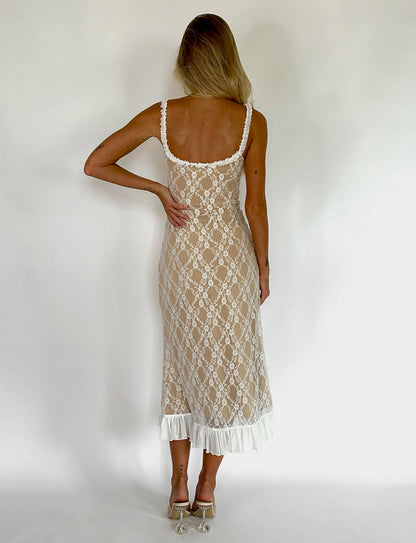 DEJA DRESS - WHITE : LACE