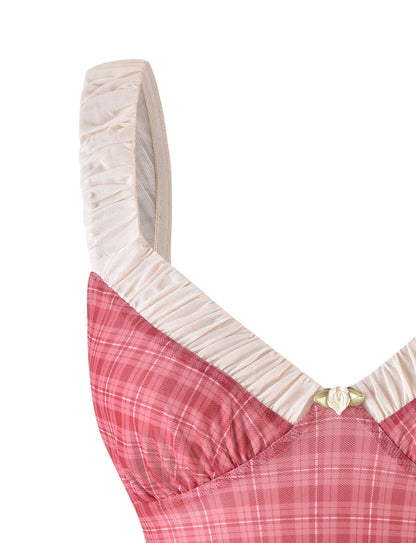 AMARAN TOP - RED : RED CHECK