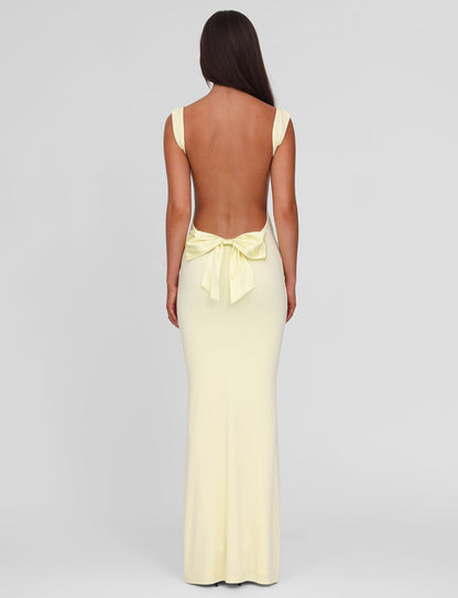 ZITA MAXI DRESS - LEMON
