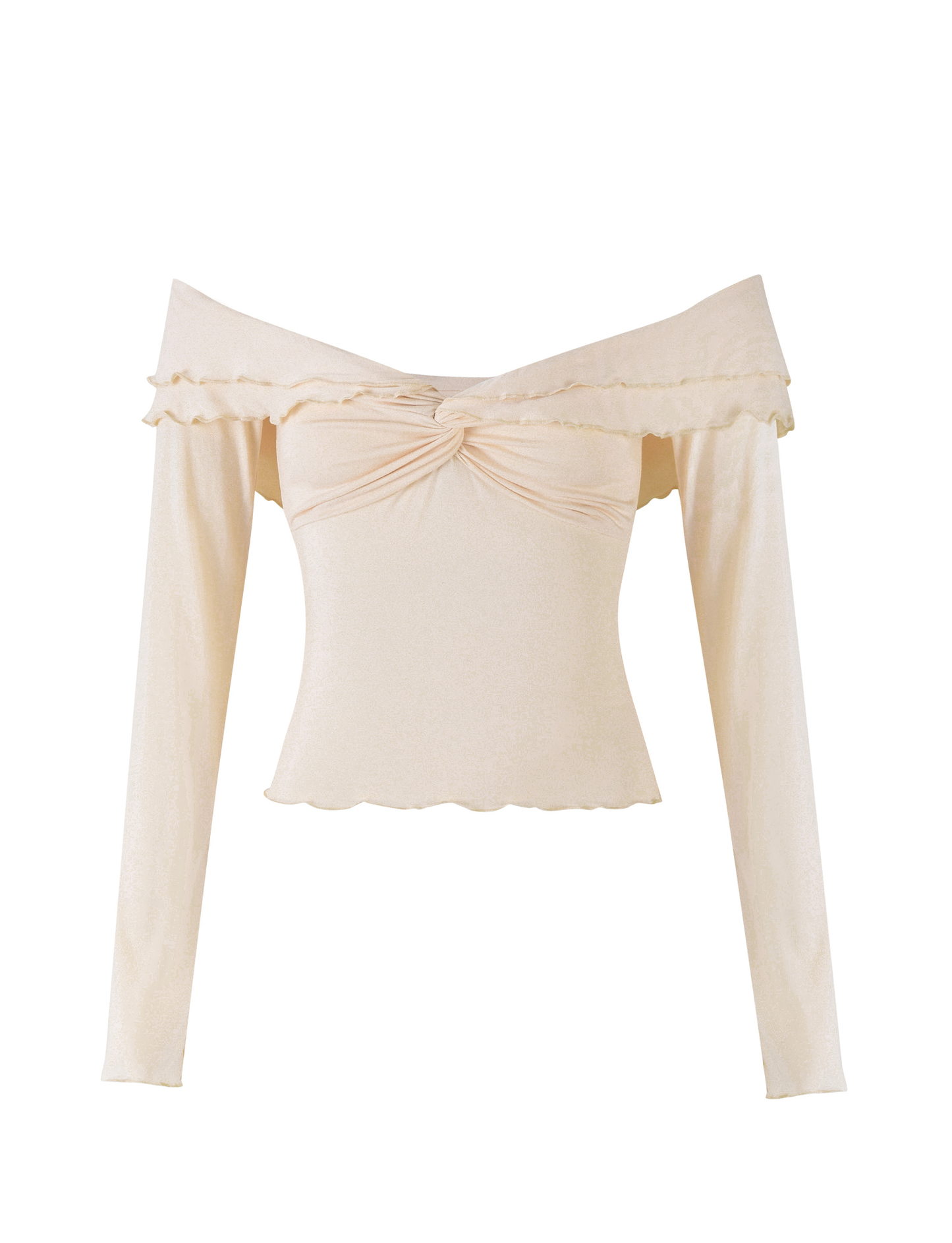DENALI LONG SLEEVE TOP - WHITE : BONE