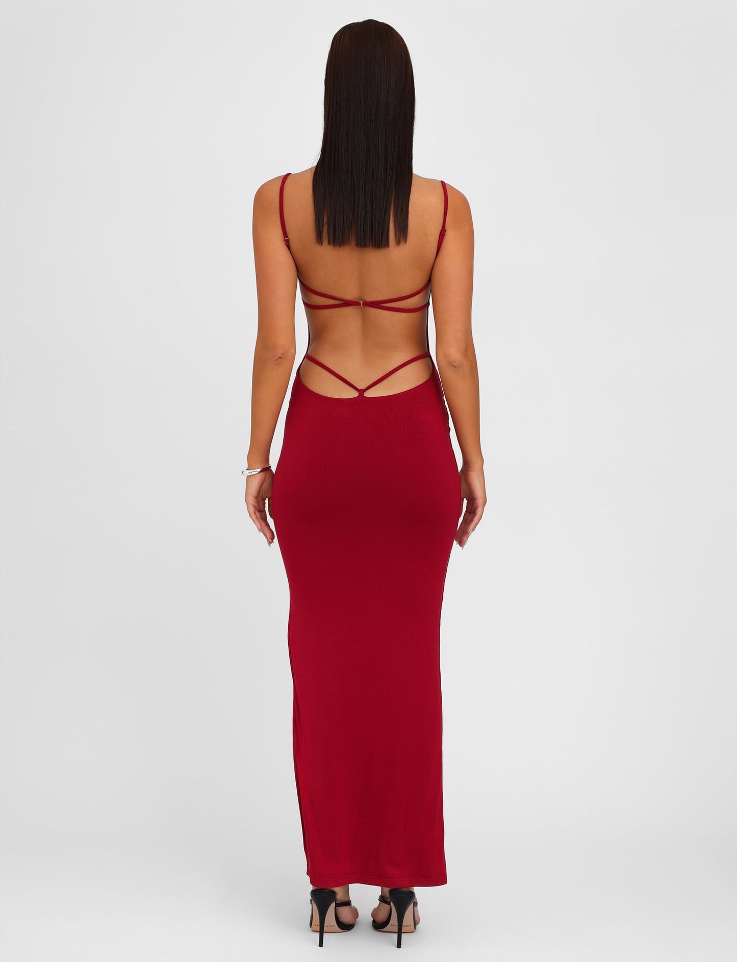 MINERVA MAXI DRESS - RED : BERRY RED