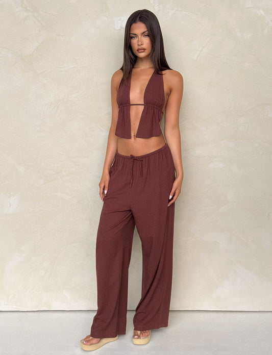 LAINEY PANT - CHOCOLATE