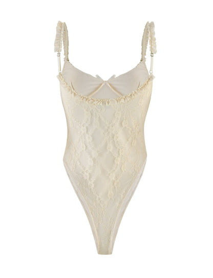 DEJA BODYSUIT - BEIGE : CHAMPAGNE : CHAMPAGNE LACE