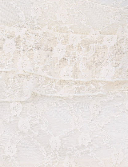 STORMI LACE SKIRT - BEIGE : CHAMPAGNE : CHAMPAGNE LACE