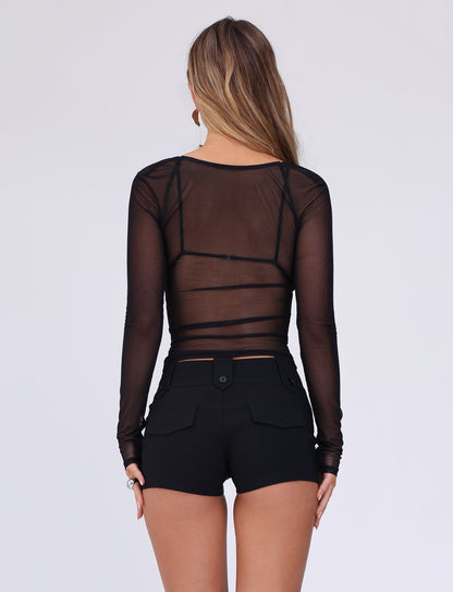 KITTIE SHORT - BLACK