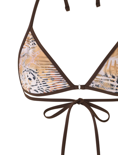 DIANA BIKINI TOP - NEUTRAL : ANIMAL : ANIMAL MARBLE