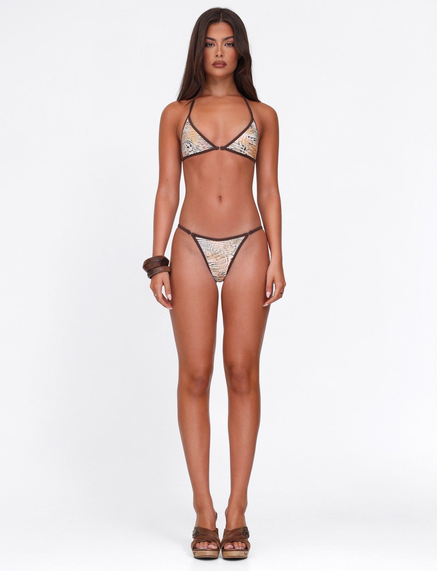 DIANA BIKINI TOP - NEUTRAL : ANIMAL : ANIMAL MARBLE