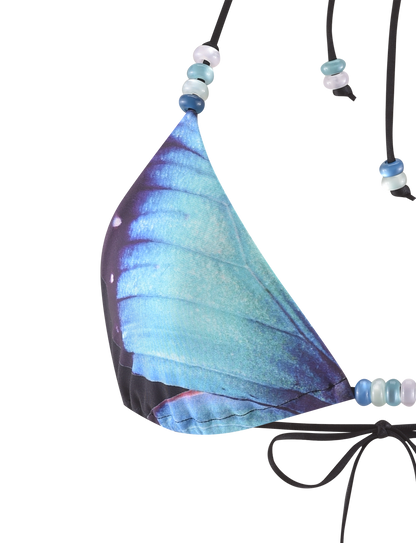 FINLEA BIKINI TOP - BLACK : BUTTERFLY