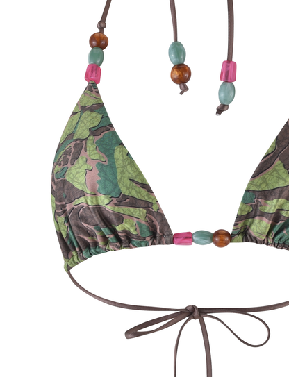 FINLEA BIKINI TOP - GREEN : CAMO