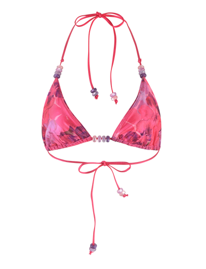 FINLEA BIKINI TOP - PINK : HIBISCUS