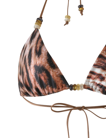 FINLEA BIKINI TOP - NEUTRAL : LEOPARD : LEOPARD HAZE