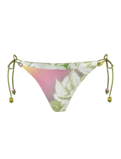 FINLEA BIKINI BOTTOM - GREEN : FLORAL : STRIPE