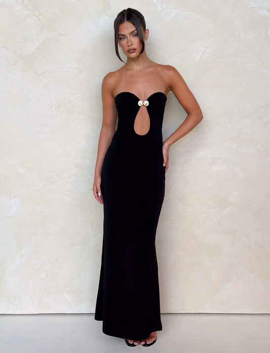 CECILY MAXI DRESS - BLACK